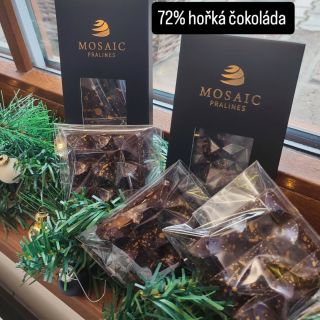 Vaší žádosti bylo opět vyhověno a máme pro vás 72% hořkou čokoládou. Přijďte si zamlsat o něco kvalitněji do Mosaic...